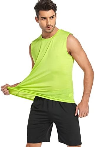 Men's Quick Dry Tank Tops Athletic Gym Bodybuilding Sports Sleeveless Shirts for Workout Running Training