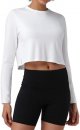 Bamboo Viscose Long Sleeve Shirts for Women Crop Tops Workout Loose Athletic Gym Yoga Running Cropped T-Shirts