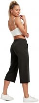 Women Capri Pants Cotton Yoga Wide Leg Capris Sweatpants Sports 2 Pack