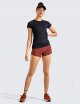 Seamless Workout Shirts for Women Short Sleeve Sports Tees Quick Dry Breathable Gym Athletic Tops