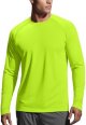 Mens Long Sleeve Workout Shirts Moisture Wicking Running Athletic Sport Performance T-shirt Lightweight SPF Sun Shirt