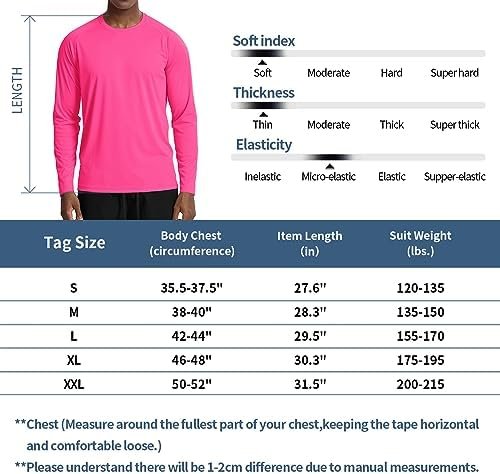 Mens Long Sleeve Workout Shirts Moisture Wicking Running Athletic Sport Performance T-shirt Lightweight SPF Sun Shirt