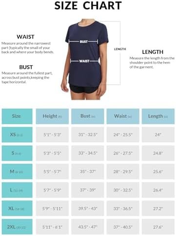 Women's Running Shirts Short Sleeve Workout Tops Quick Dry Sun Protection T-Shirts Athletic Hiking UPF 50+ Tee