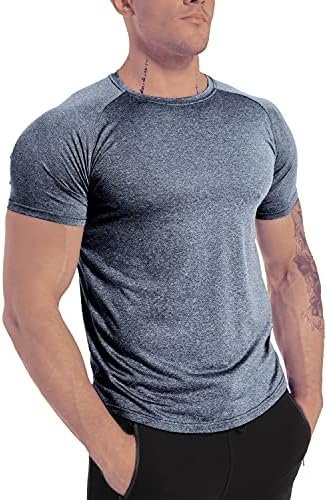 Men's 3pack Dry Fit Workout Gym Short Sleeve T Shirt Moisture Wicking Active Athletic Performance Running Shirts