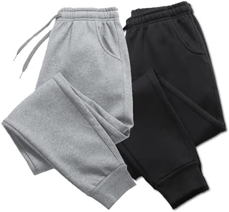 Fleece Jogger Sweatpants for Men with Pockets Bottom Athletic Sweat Pants Workout Running Casual Gym Size Small to 3XL