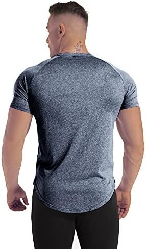 Men's 3pack Dry Fit Workout Gym Short Sleeve T Shirt Moisture Wicking Active Athletic Performance Running Shirts