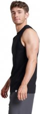 Athletic Men's Cotton Performance Sleeveless Muscle T-Shirt,Black,XXX-Large