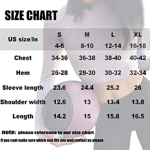 Women's Crop Long Sleeves Workout Tops Sports Shirts