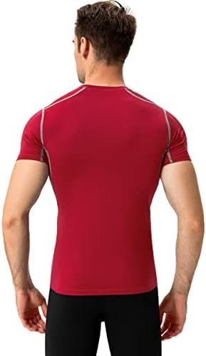 Compression Shirts Men Short Sleeve Athletic Workout Shirts Cool Dry Sports Baselayer Undershirts Gym Tops