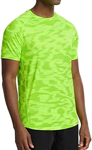 Mens Workout Shirts Quick Dry Short Sleeve Athletic Running Gym T Shirt