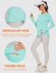 Women's Workout Tops Long Sleeve Running Hiking Athletic Gym Shirts Lightweight UPF50+ UV Rash Guard Sun Protection