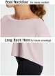 Women's Long Sleeve Workout Shirts Loose Fit Super Soft Yoga Athletic Casual Tops with Boatneck Thumb Hole