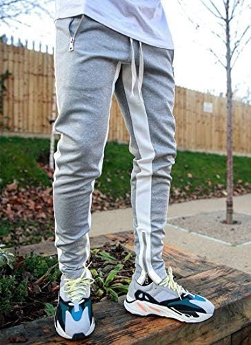 Men's Gym Sport Pants Hip Hop Slim Fit Track Pants Workout Running Athletic Jogger Bottom