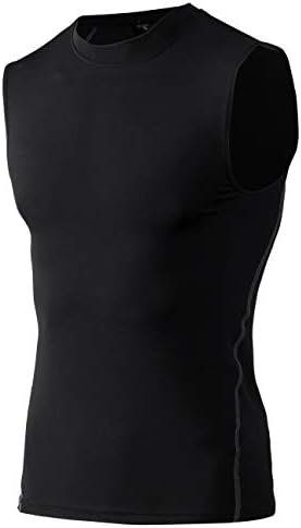 Men's Sleeveless Compression Shirt, Sports Base Layer Tank Top, Athletic Workout Shirt