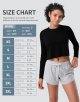 Bamboo Viscose Long Sleeve Shirts for Women Crop Tops Workout Loose Athletic Gym Yoga Running Cropped T-Shirts