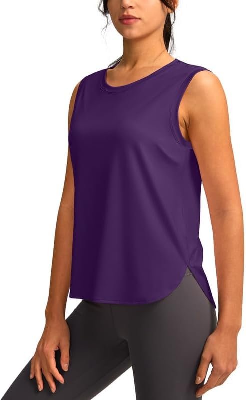 Women's Workout Tank Tops Lightweight Sleeveless Workout Tops Loose Fit Yoga Athletic Running Shirts