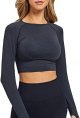 Women's Crop Long Sleeves Workout Tops Sports Shirts