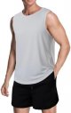 Men's Mesh Tank Top Shirt Quick Drying Sleeveless Shirts Fitted Muscle Tank Tops Sport Round Neck T-Shirt