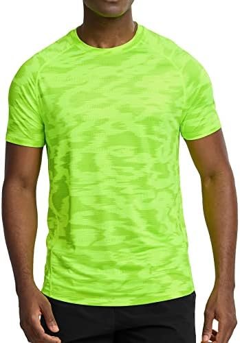 Mens Workout Shirts Quick Dry Short Sleeve Athletic Running Gym T Shirt