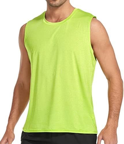 Men's Quick Dry Tank Tops Athletic Gym Bodybuilding Sports Sleeveless Shirts for Workout Running Training