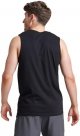 Athletic Men's Cotton Performance Sleeveless Muscle T-Shirt,Black,XXX-Large